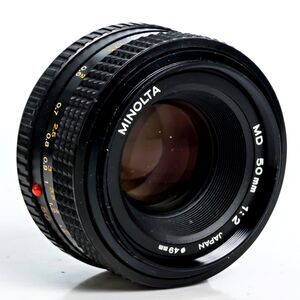 Minolta MD 50mm F2 1:2 Prime Manual Focus Lens